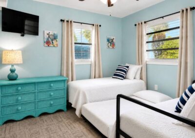 2nd Twin bedroom with trundle bed at The Salted Dream House.