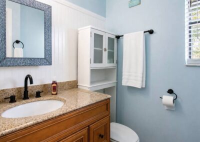 Half bathroom in the king suite at The Salted Dream House.