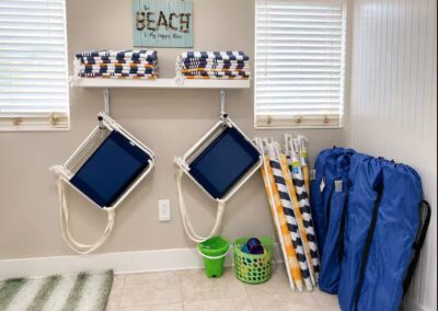 Complimentary beach chairs and beach gear at The Salted Dream House.