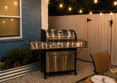 Outdoor gas grill at The Salted Dream House.